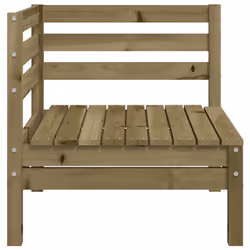 vidaXL Garden Sofa Outdoor Sofa Wooden Sectional Sofa Seat Solid Wood Pine - natural impregnated, 2 pcs/corner sofa - Additional view 5