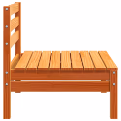 vidaXL Garden Sofas Armless Outdoor Sofas 4 pcs Wax Brown Solid Wood Pine - Additional view 5