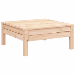 vidaXL Garden Sofa Outdoor Sofa Wooden Sectional Sofa Seat Solid Wood Pine - natural pine, 1 pcs/footrest