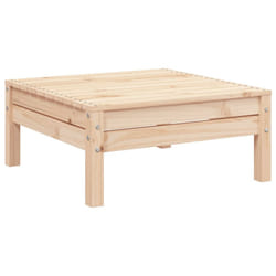 vidaXL Garden Sofa Outdoor Sofa Wooden Sectional Sofa Seat Solid Wood Pine - natural pine, 1 pcs/footrest
