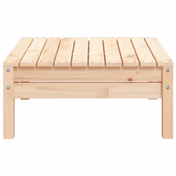 vidaXL Garden Sofa Outdoor Sofa Wooden Sectional Sofa Seat Solid Wood Pine - natural pine, 1 pcs/footrest - Additional view 4