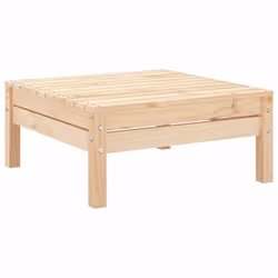 vidaXL Garden Sofa Outdoor Sofa Wooden Sectional Sofa Seat Solid Wood Pine - natural pine, 1 pcs/footrest - Additional view 5