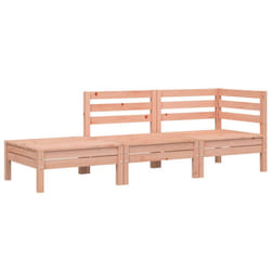 vidaXL Garden Sofa Outdoor Sofa Wooden Sectional Sofa Seat Solid Wood Pine - natural douglas, 1 pcs/3-seater