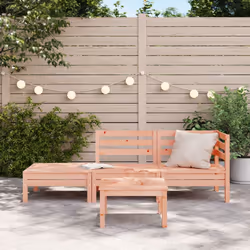 vidaXL Garden Sofa Outdoor Sofa Wooden Sectional Sofa Seat Solid Wood Pine - natural douglas, 1 pcs/3-seater