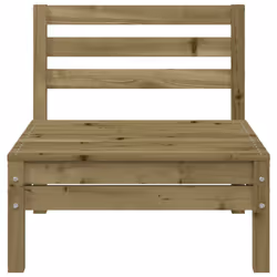 vidaXL Garden Sofa Outdoor Sofa Wooden Sectional Sofa Seat Solid Wood Pine - natural impregnated, 1 pcs/3-seater - Additional view 7