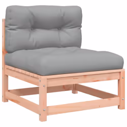 vidaXL Garden Sofas with Cushions Outdoor Sofa Patio Couch Solid Wood Pine - natural douglas, 1 pcs - Additional view 4