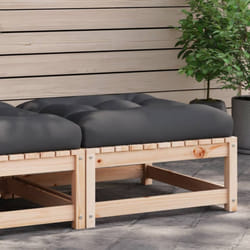 vidaXL Patio Footstool with Cushion Solid Wood Pine