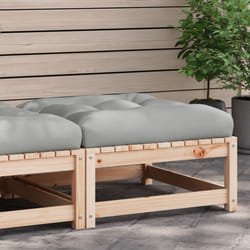 vidaXL Patio Footstool with Cushion Solid Wood Pine