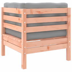 vidaXL Garden Sofa with Cushions and Footstool Outdoor Sofa Solid Wood Pine - natural douglas, corner sofa - Additional view 6
