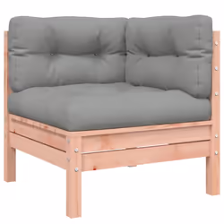 ) vidaXL Garden Sofa with Cushions and Footstool Outdoor Sofa Solid Wood Pine - natural douglas, corner sofa (2 pcs - Additional view 4