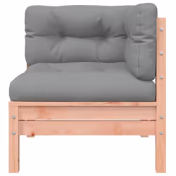 ) vidaXL Garden Sofa with Cushions and Footstool Outdoor Sofa Solid Wood Pine - natural douglas, corner sofa (2 pcs - Additional view 5