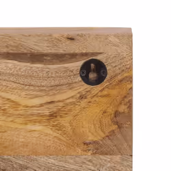 vidaXL Wall-mounted Coat Rack with 5 Hooks Wall Coat Hook Solid Wood Mango - Additional view 5