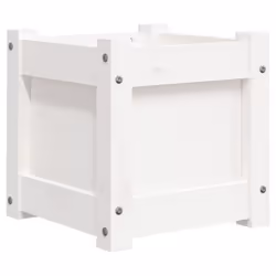 vidaXL Garden Planters Patio Flower Pot Plant Pot Planter Box Solid Wood Pine - white pine, 1 pcs