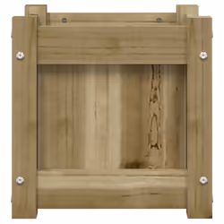 vidaXL Garden Planters Patio Flower Pot Plant Pot Planter Box Solid Wood Pine - natural impregnated, 2 pcs - Additional view 6