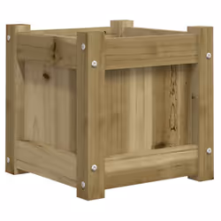 vidaXL Garden Planters Patio Flower Pot Plant Pot Planter Box Solid Wood Pine - natural impregnated, 2 pcs - Additional view 7