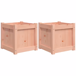 vidaXL Garden Planters Patio Flower Pot Plant Pot Planter Box Solid Wood Pine - natural douglas, 2 pcs