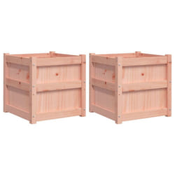 vidaXL Garden Planters Patio Flower Pot Plant Pot Planter Box Solid Wood Pine - natural douglas, 2 pcs