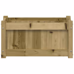 vidaXL Garden Planter Patio Flower Pot Planter Box Plant Pot Solid Wood Pine - natural impregnated, 1 pcs - Additional view 4