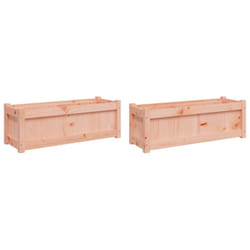 vidaXL Garden Planter Patio Flower Pot Planter Box Plant Pot Solid Wood Pine - 2 pcs