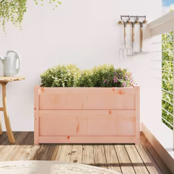 vidaXL Garden Planter Patio Flower Pot Planter Box Plant Pot Solid Wood Pine - 1 pcs