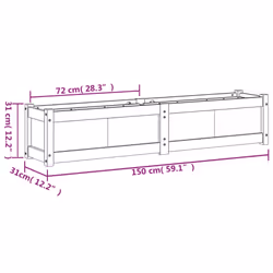vidaXL Garden Planter Flower Pot Plant Pot Planter Box Solid Wood Douglas - Additional view 10