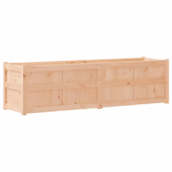 vidaXL Garden Planter Outdoor Flower Pot Patio Planter Pot Solid Wood Pine - natural pine - Additional view 6