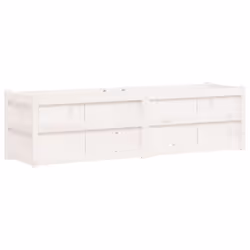 vidaXL Garden Planter Outdoor Flower Pot Patio Planter Pot Solid Wood Pine - white pine