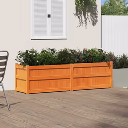 vidaXL Garden Planter Outdoor Flower Pot Patio Planter Pot Solid Wood Pine - brown pine - Additional view 2