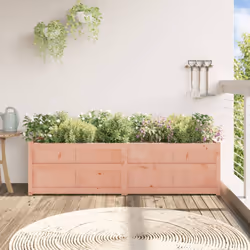 vidaXL Garden Planter Outdoor Flower Pot Patio Planter Pot Solid Wood Pine - natural douglas - Additional view 2