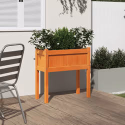 vidaXL Garden Planters with Legs Patio Flower Pot Plant Pot Solid Wood Pine - 1 pcs