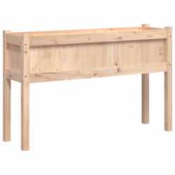 vidaXL Garden Planters with Legs Patio Flower Pot Plant Pot Solid Wood Pine - natural pine, 1 pcs