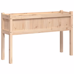 vidaXL Garden Planters with Legs Patio Flower Pot Plant Pot Solid Wood Pine - natural pine, 1 pcs - Additional view 6