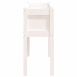 vidaXL Garden Planter with Legs Flower Pot Plant Pot White Solid Wood Pine - Additional view 5