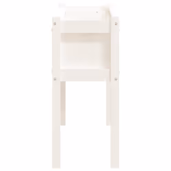 vidaXL Garden Planters with Legs Patio Flower Pot 2 pcs White Solid Wood Pine - white pine, 2 pcs - Additional view 5