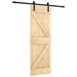 vidaXL Sliding Door Barn Door with Hardware Set Interior Door Solid Wood Pine