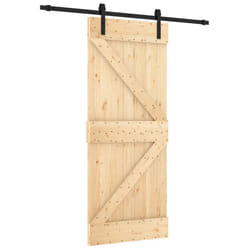 vidaXL Sliding Door Barn Door with Hardware Set Interior Door Solid Wood Pine