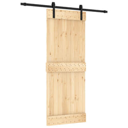 vidaXL Sliding Door Barn Door with Hardware Set Interior Door Solid Wood Pine