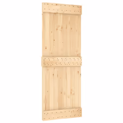 vidaXL Sliding Door Barn Door with Hardware Set Interior Door Solid Wood Pine