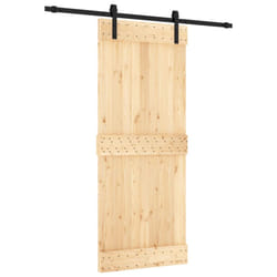vidaXL Sliding Door Barn Door with Hardware Set Interior Door Solid Wood Pine