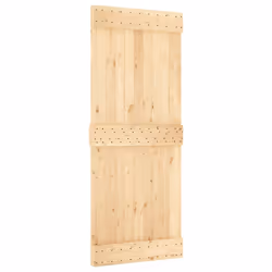 vidaXL Sliding Door Barn Door with Hardware Set Interior Door Solid Wood Pine