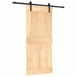 vidaXL Sliding Door Barn Door with Hardware Set Interior Door Solid Wood Pine