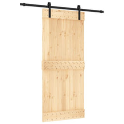 vidaXL Sliding Door Barn Door with Hardware Set Interior Door Solid Wood Pine
