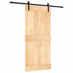vidaXL Sliding Door Barn Door with Hardware Set Interior Door Solid Wood Pine