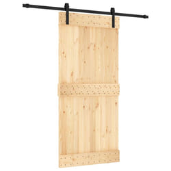 vidaXL Sliding Door Barn Door with Hardware Set Interior Door Solid Wood Pine