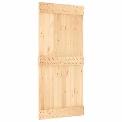 vidaXL Sliding Door Barn Door with Hardware Set Interior Door Solid Wood Pine