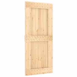 vidaXL Sliding Door Barn Door with Hardware Set Interior Door Solid Wood Pine - Additional view 2