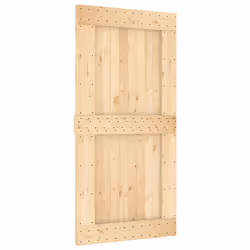 vidaXL Sliding Door Barn Door with Hardware Set Interior Door Solid Wood Pine