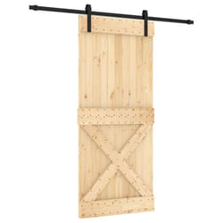 vidaXL Sliding Door Barn Door with Hardware Set Interior Door Solid Wood Pine