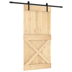 vidaXL Sliding Door Barn Door with Hardware Set Interior Door Solid Wood Pine