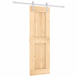vidaXL Sliding Door Barn Door with Hardware Set Interior Door Solid Wood Pine
